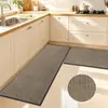 Tapete de Piso de Cocina de Chenilla y Lino Transfronterizo, Alfombra Tejida para Baño Doméstico, Tapete de Goma para Entrada Absorbente de Agua y Resistente a la Suciedad