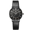 Reloj SHENGKE SHENGKE K8056 Esfera Doble Escala Simple Retro Movimiento de Cuarzo Resistente al Agua