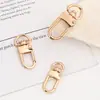 Ganchos para Puerta de Aleación de Zinc Multiespecificación, Ganchos Giratorios para Puerta Color Dorado Claro, Accesorios para Llaveros DIY, Piezas de Ferretería, En Stock