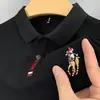 Camisa tipo Polo con Cuello Camisero, Manga Corta, Marca de Moda para Hombre, Camiseta de Verano, Estilo Coreano, Corte Delgado, Nueva Moda, Camiseta Versátil