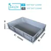 Caja de Plástico para Repuestos de Automóvil Estándar UE, Caja de Logística, Cesta Engrosada con Tapa, Caja de Almacenamiento de Herramientas, Engrosada