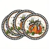 Temu Venta Caliente Transfronteriza Otoño Acción de Gracias Cosecha de Otoño Hoja de Arce Calabaza Bendición Manteles Individuales Fiesta Temática Decoración de Mesa