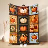 Manta de siesta de Halloween transfronteriza de Amazon con diseños de fantasmitas y linternas de calabaza, manta de franela