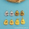 Acessórios de joias faça você mesmo pingente vintage liga de zinco ouro antigo gato da sorte pingente palavra AliExpress venda quente