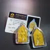 Amuleto Budista Tailandês 2514 Kuan Ping Dourado Criança Dourada Kuan Ping Templo Original Amuleto Tailandês Autêntico