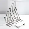 Haste de Secagem de Roupas Montada na Lateral de Aço Inoxidável Suporte Triangular para Varanda Parede Externa Instalação Fixa Fora da Janela de Sacada Haste Única Haste Dupla Suporte Triangular