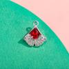 Pingente Acessórios de Folha Colorida Cristal Vidro Incrustado Diamante Liga Acessórios de Joalheria DIY Pulseira Roupa