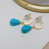 Colar Pingente Turquesa Acessórios para Mulheres, Corrente de Clavícula de Verão, Nicho de Luxo Leve Joia de Pescoço Estilo Chinês Novo de Alta Qualidade