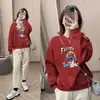 Nova Blusa de Moletom Feminina para Primavera e Outono, Fina, Oversized, Caimento Solto, Base Fashion para Baixinhas, Top Versátil