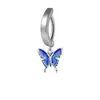 Uña de Ombligo Curva Brillante Simple Europea y Americana Mariposa Estrella de Cinco Puntas Botón de Ombligo Venta Transfronteriza Fabricante de Joyería para Piercing Mayorista