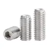 Acero Inoxidable 304/316 916K Rosca Gruesa/Fina Extremo Moleteado Cabeza Hexagonal Tornillo de Fijación Tornillo Mecánico Sin Cabeza