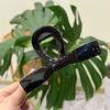 Pinza de Agarre Estilo Coreano Talla Grande Lazo de Un Carácter Pinza para Cola de Caballo Alta Pinza Simple para el Cabello Hebilla de Lazo de Alta Calidad para Mujer