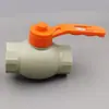 Válvula de Bola Todo Plástico PPR Conexión para Tubería de Agua Gris Válvula de Fusión en Caliente Interruptor Válvula de Bola con Núcleo de Plástico Resistente a la Corrosión