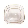 Cuenco de vidrio cuadrado de malla de martillo de Phnom Penh, cuenco para ensalada, cuenco para verduras y frutas, cuenco para verduras mixtas, cuenco transparente creativo de Internet rojo para postre
