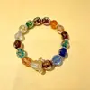 Venta al por mayor de pulseras y brazaletes de cristal con lámina de oro originales y nuevos, artículos populares de las transmisiones en vivo de Xiaohongshu, suministro en vivo