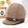 Gorro de Invierno para Mujeres de Mediana Edad y Mayores Abuela Mamá Persona Mayor Gorro Cálido Más Terciopelo Protección contra el Frío Lana Gorro de Punto para Señora Mayor