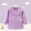 Bata de bebé, ropa exterior de otoño e invierno, chaqueta de plumón, resistente a las manchas, ropa protectora, delantal para niños, tallas medianas y grandes, con cremallera, engrosada, se puede usar al revés