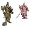 Ornamentos Personalizados Grandes de Cobre Fundido Guan Gong para Interior e Exterior, Esculturas de Guan Gong Pintadas de Dourado e Multicoloridas para Parques ao Ar Livre