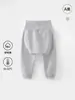 Pantalones de Algodón Suave para Bebé Otoño Clase A, Pantalones Pp de Cintura Alta para Niños, Pantalones de Otoño para Niños, Pantalones de Casa para Niñas