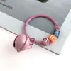 Llavero Colgante de Campana con Anillo de Colores de 45 mm, Cuentas de Letras de Colores Dulces, Accesorios DIY, Dijes para Bolsos de Mujer