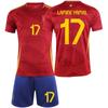 Ropa de entrenamiento de fútbol 2425 Camiseta principal de la Copa de Europa de España n.º 9 Garvey 26 Pedre 7 Morata 16 Rhodes