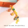 Brazalete Familiar de Tres Bestias Devoradoras de Oro Sha Jin Vietnamita de Larga Data Ping An Alegría Media Pulsera Pulsera Accesorios Retro Mujer