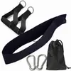 Acessórios de Fitness para Yoga Seis Peças Fivela de Porta com Contas de Cartão Fivela com Cabo de Esponja Bolsa de Tecido para Corset Preta