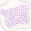 Cuentas Redondas Bicolor Chapadas en Color Acrílico Cuentas Sueltas Perla de Imitación Accesorios Hechos a Mano para DIY Collares Pulseras Joyería para Orejas