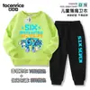 Conjunto de Dos Piezas de Sudadera y Pantalón de Chándal Casual Cross-Border Steal a Brainrots Brainrot #67 para Niños y Niñas