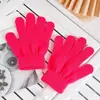 Ropa de Punto Cálida para Otoño e Invierno Guantes Mágicos de Color Puro Creativos Guantes para Estudiantes Medianos Venta Directa de Fábrica con Impresión de Logo