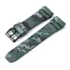 Suministro directo de fábrica transfronterizo popular camuflaje alta calidad correa de caucho de silicona correa de 22 mm correa de silicona al por mayor en stock