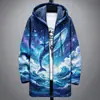 Chaqueta de algodón con capucha de manga larga, nueva para 2026, estilo europeo y americano, estampado digital 3D, ropa exterior casual de manga larga con capucha para hombre