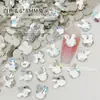 Broca para unha K9 branca de boutique, fundo plano, formato especial, imitação Hua Zi, não solta o fundo, tamanho mini pequeno, decorações de unha atacado