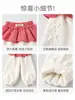 Roupas de Inverno para Meninas Calças Jogger Estilosas com Forro de Fleece para Bebês 3-5 Anos Calças de Moletom para Bebês Roupa Exterior Simples Calças Compridas Outono Inverno