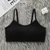 Camiseta regata para período de treinamento para meninas da escola, roupa íntima de algodão para crianças mais velhas de 9 a 12 anos, sutiã anti-impacto para meninas do ensino fundamental, transfronteiriço