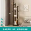 Cabideiro Giratório de Madeira Maciça Cabideiro de Chão Armazenamento para Quarto Casa Cabideiro Vertical Cabideiro para Sala de Estar