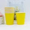 Vasos de papel desechables transfronterizos con un toque de alta gama, vasos hechos a mano gruesos para niños DIY para jardines de infancia, vasos de papel coloridos al por mayor