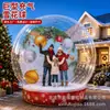 Casa Bolha Bola de Neve Inflável de Natal para Cabine de Fotos em Eventos de Férias ao Ar Livre em Shoppings, Modelo de Decoração Inflável de Natal
