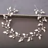 AliExpress Caliente Transfronterizo Accesorios para el Cabello Nupcial Boda Noche Tiara Hecho a Mano Perla Cristal Cadena Suave Banda para el Cabello