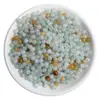 Sihui Fabricante Atacado Jade Birmanês Jade Grau A Retalhos Contas Soltas 3.5mm Contas Redondas Pequenas Acessórios de Joalheria Contas