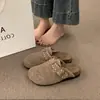 Sandalias sin cordones de suela gruesa y punta cerrada, estilo nuevo 2026, inspiradas en Birkenstock para mujer, diseño retro con hebilla metálica, fáciles de poner, versátiles