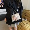 Versão Coreana Bolsa Kelly Pequena de Mão de Nicho para Mulheres 2025 Nova Moda Bolsa Quadrada Pequena Simples Bolsa de Ombro Transversal Versátil