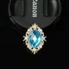 Nuevas Flores de Aleación con Piedras Preciosas Ovaladas en Forma de Diamante, Hebillas de Diamante, Accesorios para Zapatos, Ropa, Bolsos, Accesorios para el Cabello, Tocados, Piezas de Aleación para Manualidades