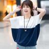 Verano versión coreana de talla grande para mujer suelta para dama manga corta camiseta de mujer camisa murciélago chaqueta de verano para estudiante una generación de cabello
