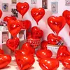 10pcs Balão de Alumínio Vermelho Coração 18 Polegadas Flutuante com Hélio Ar Decoração Festa de Casamento Decoração de Casamento Decoração de Quarto de Casamento