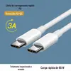 Cabo de Carregamento Tipo-C para Tipo-C de 60W de Ponta Dupla Carregamento Rápido Tpc Adequado para Cabo de Dados de Telefone Celular Xiaomi Huawei