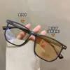 Gafas de Prescripción Cuadradas Clásicas Antiluz Azul con Marco Retro de Madera Estilo Hong Kong para Hombres y Mujeres