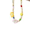 Collar Colorido Dopamina de Verano Adecuado para Vacaciones en la Playa Viajes Cadena para Clavícula Collar con Lazo