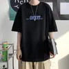 Camiseta Masculina de Manga Curta Estampada Estilo Americano, Moda Casual Tendência Verão 2026 Marca Solta Manga Meia Mão para Homens