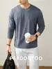 Camiseta de Manga Larga para Hombre de Modal Seda de Hielo Sensación de Nube Algodón Color Liso Delgado Primavera/Otoño Top Simple de Lujo Ligero 2026